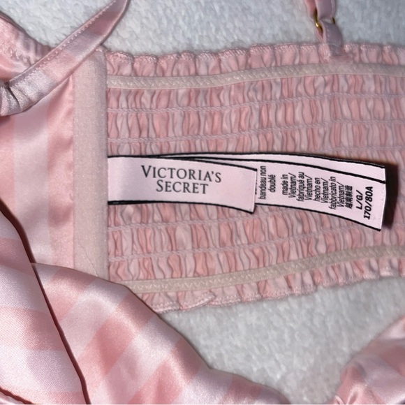 Victoria’s Secret Pink Striped Satin PJ Set - Picture 3 of 4